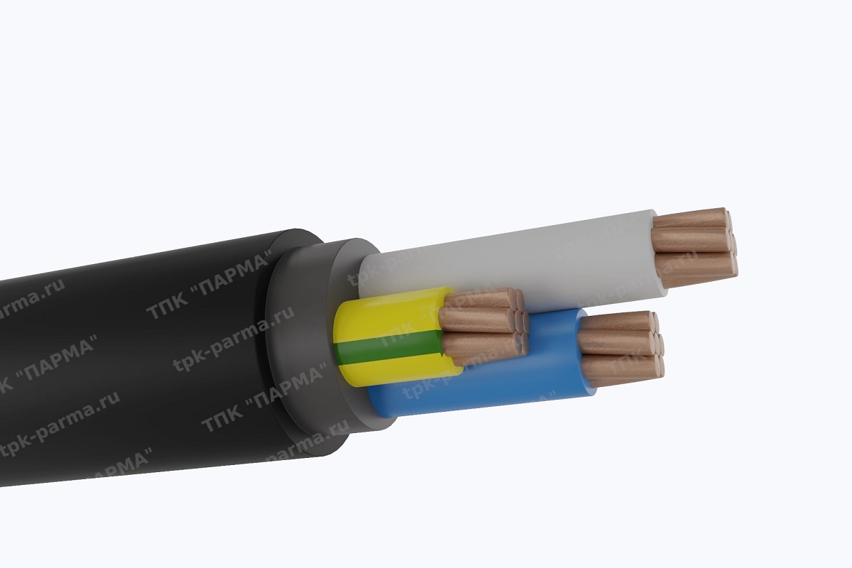 Фотография провода Кабель ВВГнг-LS 3х6+1х2,5 - 1кВ