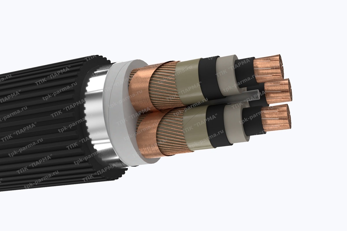 Фотография провода Кабель ПвПу2гж 3х150/95 - 20кВ